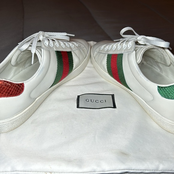 Gucci Ace Embroidered Snake men’s Sneakers. Size US 10. - Picture 3 of 15